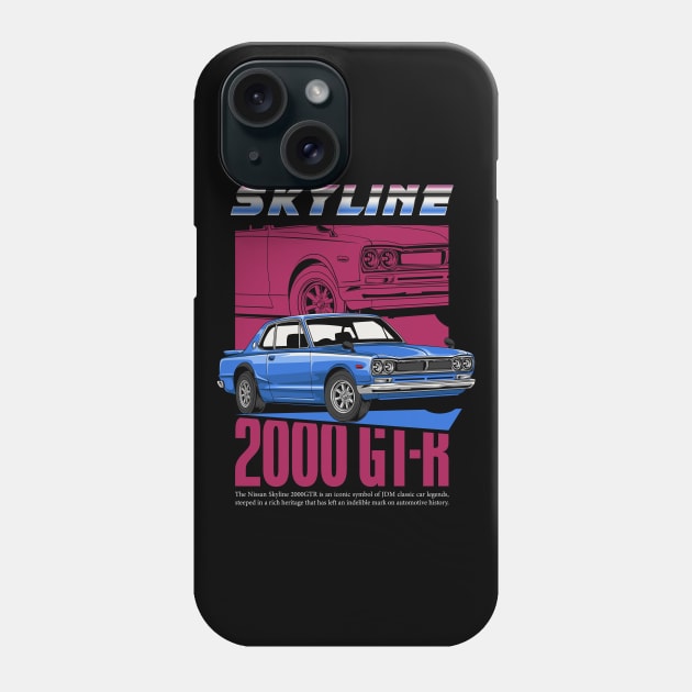 Skyline 2000 GTR JDM Car Phone Case by milatees