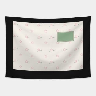 Back to School Girly Pastel Coquette Floral Pattern for notebooks Tapestry