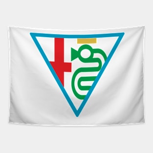 Minimal triangular logo of an Italian carmaker Tapestry