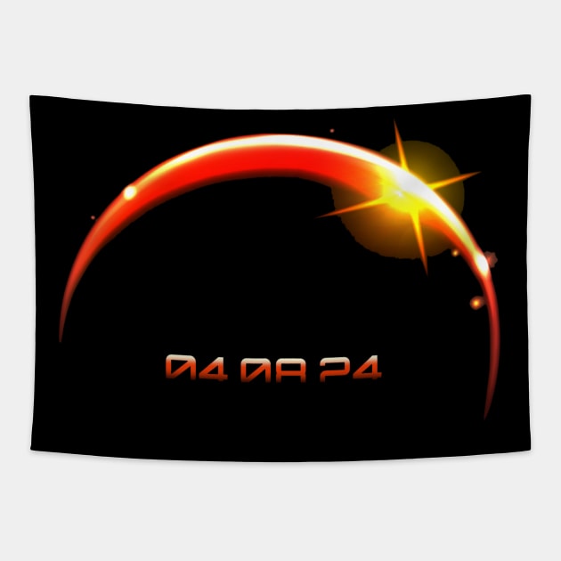 Total Solar Eclipse 2024 Tapestry by INLE Designs