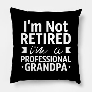 Grandpa Gift I'm Not Retired I'm A Professional Grandpa Pillow