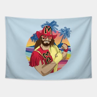 Macho man Retro Beach Tapestry