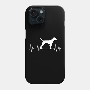 pointer Heartbeat dog Heartbeat pointer Silhouette Phone Case