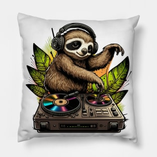 Cute Sloth DJ Pillow