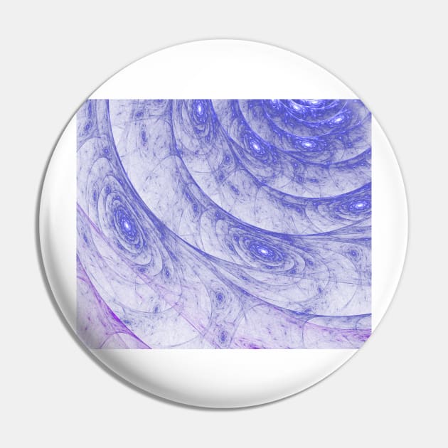 Indigo Blue Galaxy Web Fractal Pin by sciencenotes