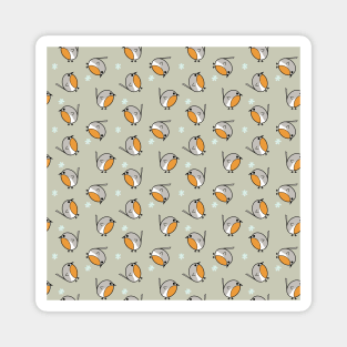 Cute Robin winter pattern Magnet