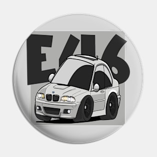 BMW M3 Caricature Pin