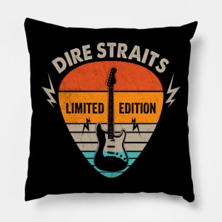 Vintage Dire Straits Name Guitar Pick Limited Edition Birthday Pillow