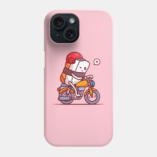 Cute Sushi Riding Motorbike Cartoon Phone Case