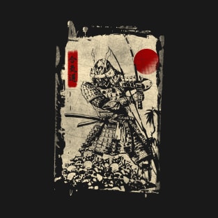 Vintage Samurai Fighter Bushido Code Japanese Manga T-Shirt