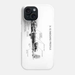 Fairchild Republic A-10 Thunderbolt II (black) Phone Case