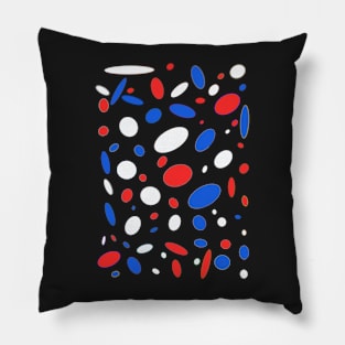 ABSTRACT RED WHITE AND BLUE Pillow