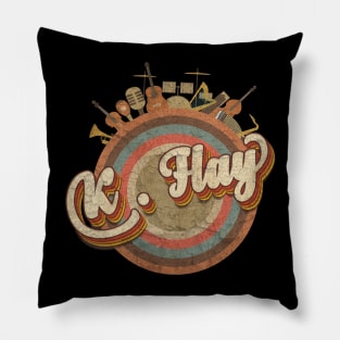 Tshirt Music Designs Vintage Retro - K.Flay Pillow