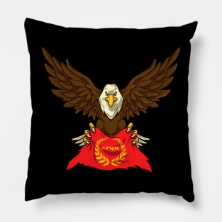 Eagle with SPQR flag Pillow