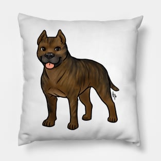 Dog - American Staffordshire Terrier - Cropped Brown Brindle Pillow