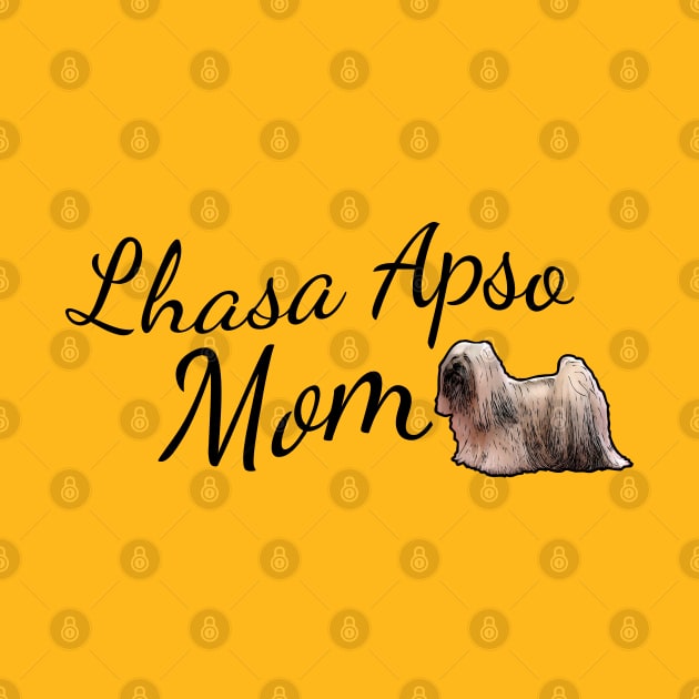 Lhasa Apso Dog Mom by tribbledesign