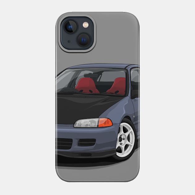 Civic EG hatch grey - Civic - Phone Case