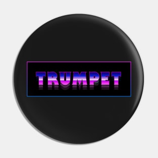 Retro 80s TRUMPET Design | Marching Band Pin