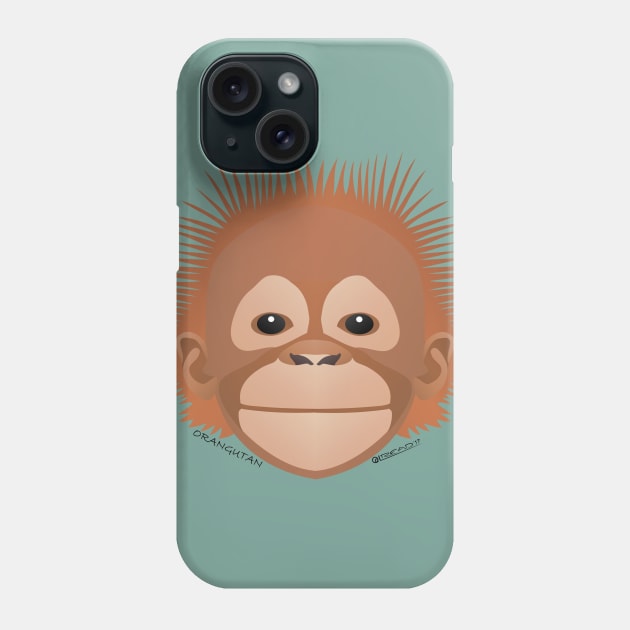 Baby Orangutan Face Phone Case by FunkilyMade
