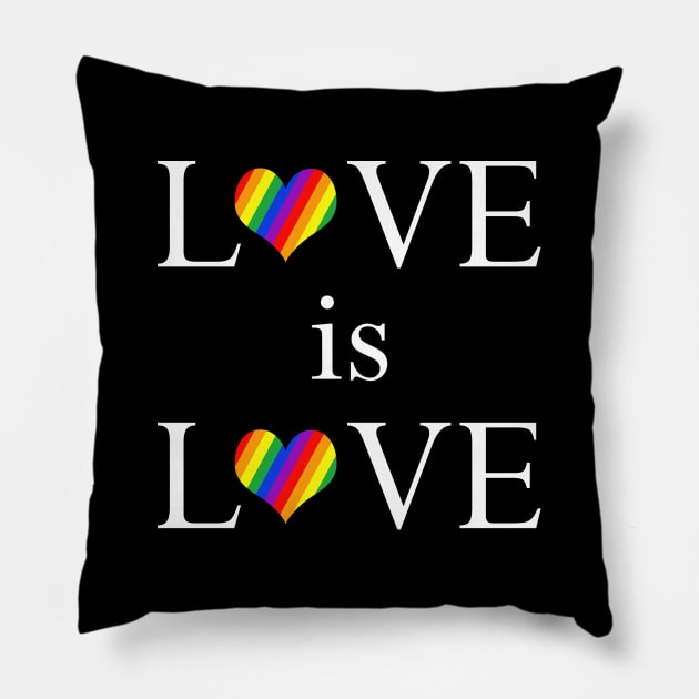 Gay Pride Love is Love Pillow by Scar