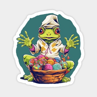 Hoppy Easter Frog Magnet