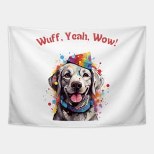 Woofy Adventure - Funny Dog Design Tapestry