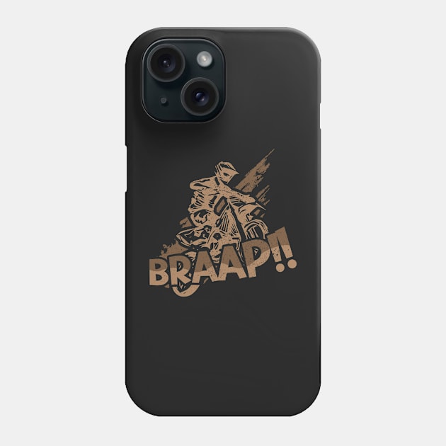 Motocross Dirtbike Offroad Motorbike Rider Braap Phone Case by Yuupi9