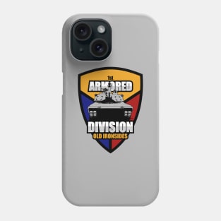 M1 Abrams 1st Armored Division (Small logo) Phone Case