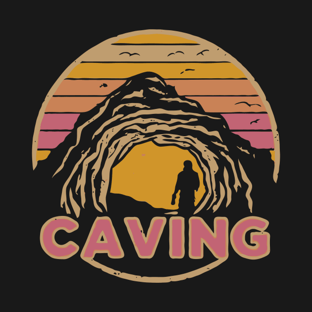 Caving. Retro Sunset. by Chrislkf