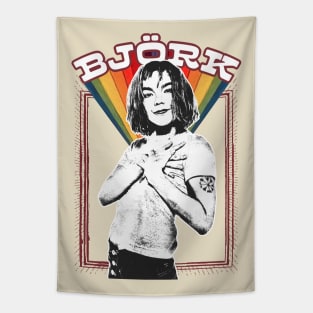 Björk / Vintage Style Aesthetic Fan Art Design Tapestry