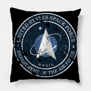 space force logo vintage Pillow