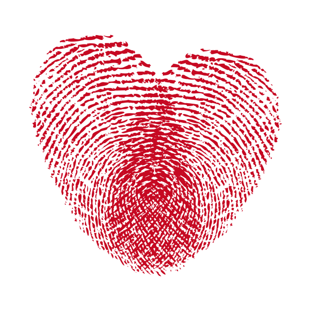 Fingerprint heart love by k&f