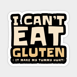 I Cant Eat Gluten -allergic vintage retro Magnet