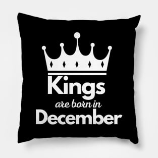 Kings are born in December Luxury minimalist elegant birthday gift Pillow