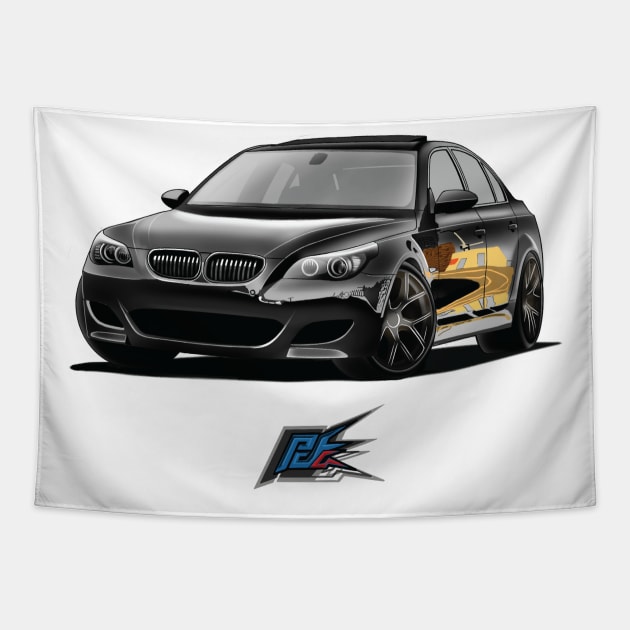 bmw m5 v10 Tapestry by naquash