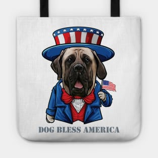 English Mastiff Dog Bless America Tote