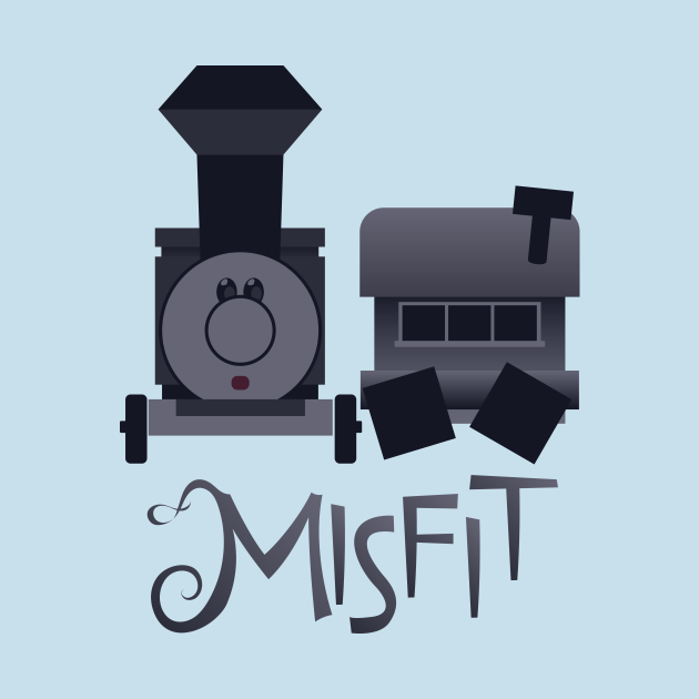 Disover Misfit - Square-Wheeled Caboose Train - Rudolph - T-Shirt