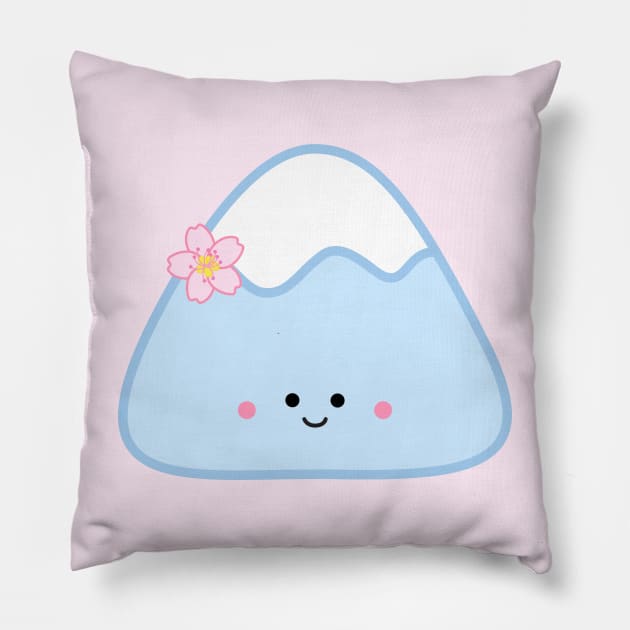 Mountain (sakura cherry blossom) | by queenie's cards Pillow by queenie's cards