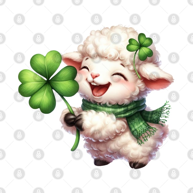 Clover Sheep St Patricks Day by Chromatic Fusion Studio