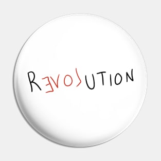 revolution sticker backwards Pin