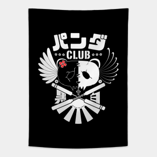 Panda Club Logo Design (White) Tapestry