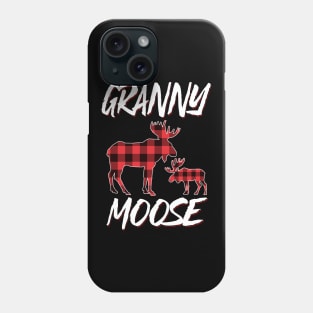 Red Plaid Granny Moose Matching Family Pajama Christmas Gift Phone Case