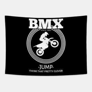 BMX Jump White Tapestry