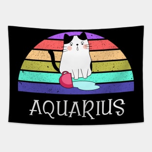 Cat Horoscope Aquarius Tapestry