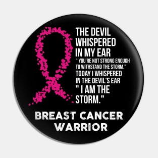 The Devil- Breast cancer Awareness Support Ribbon Pin