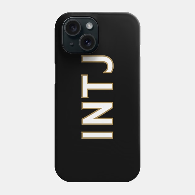 Myers Briggs Typography INTJ Phone Case by calebfaires