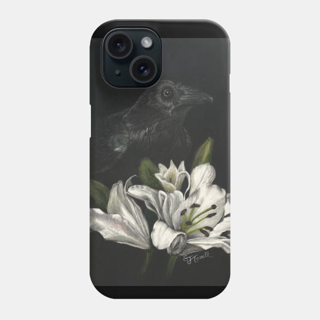 Lily White, Raven Black Phone Case by havenhill studios