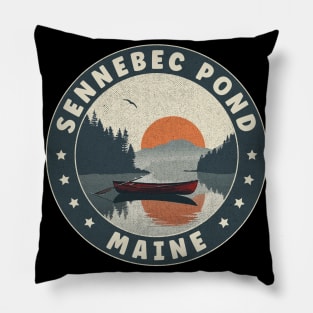 Sennebec Pond Maine Sunset Pillow