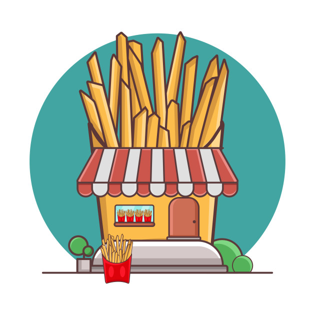 French Fries Shop by Linescratches