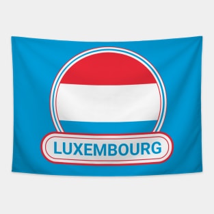 Luxembourg Country Badge - Luxembourg Flag Tapestry